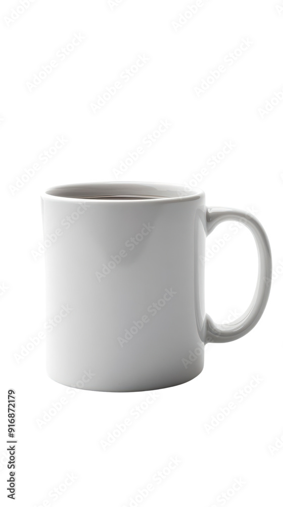 A simple, white coffee mug. A simple, white coffee mug.