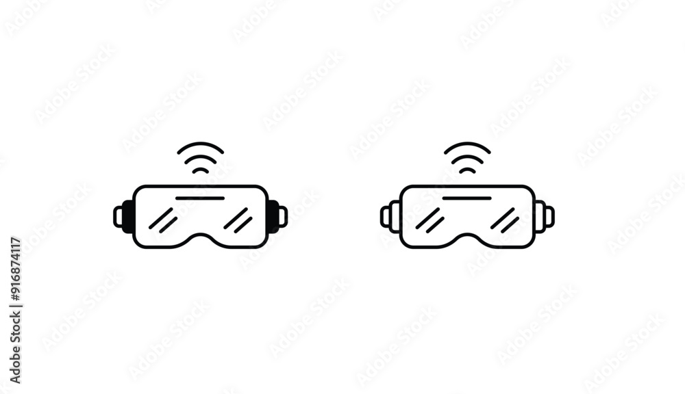 Vr Goggles icon design with white background stock illustration Vr Goggles icon design with white background stock illustration