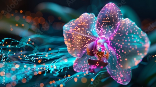Orchid of Tomorrow - Blending Nature with Technology for Futuristic Potential