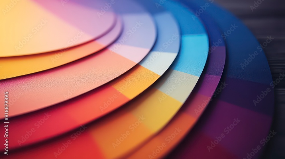 Fototapeta premium rainbow spectrum round stripes wallpaper background