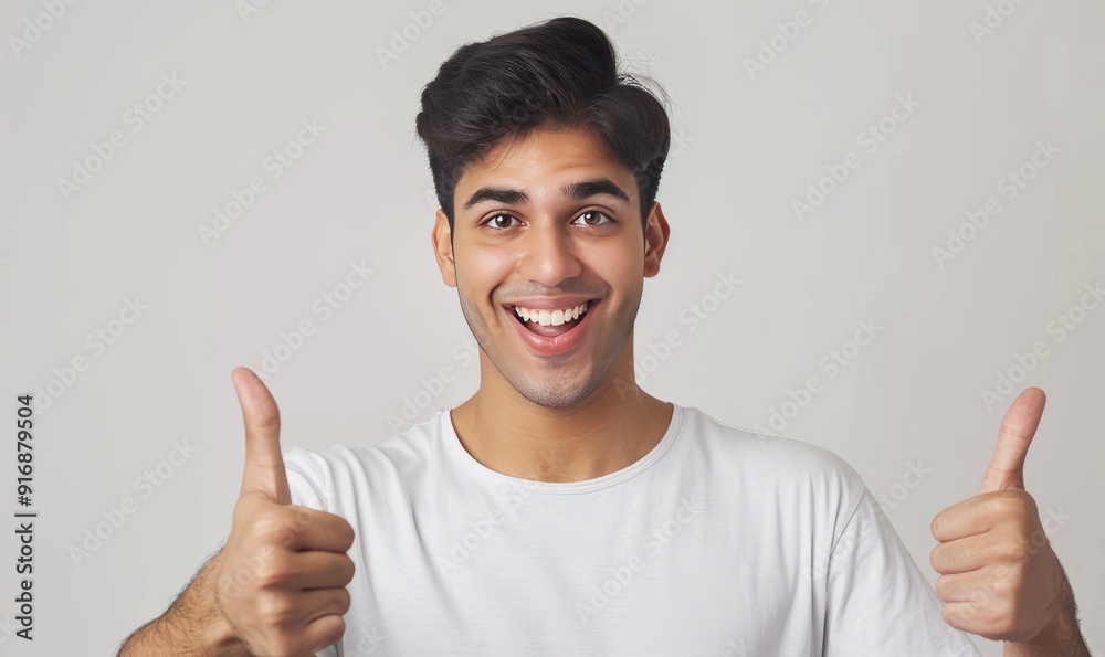 Happy man portrait pointing to you for choice, decision, and vote for winner, volunteer, or recruiting on white background in studio. Support Indian model, grin, finger, emoji, and join us Happy man portrait pointing to you for choice, decision, and vote for winner, volunteer, or recruiting on white background in studio. Support Indian model, grin, finger, emoji, and join us