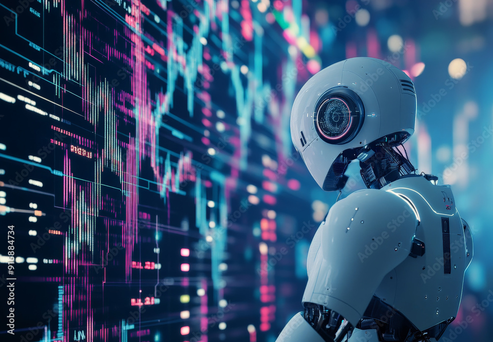 Forex Analysis: Crypto Robot Standing by Trading Graph Forex Analysis: Crypto Robot Standing by Trading Graph
