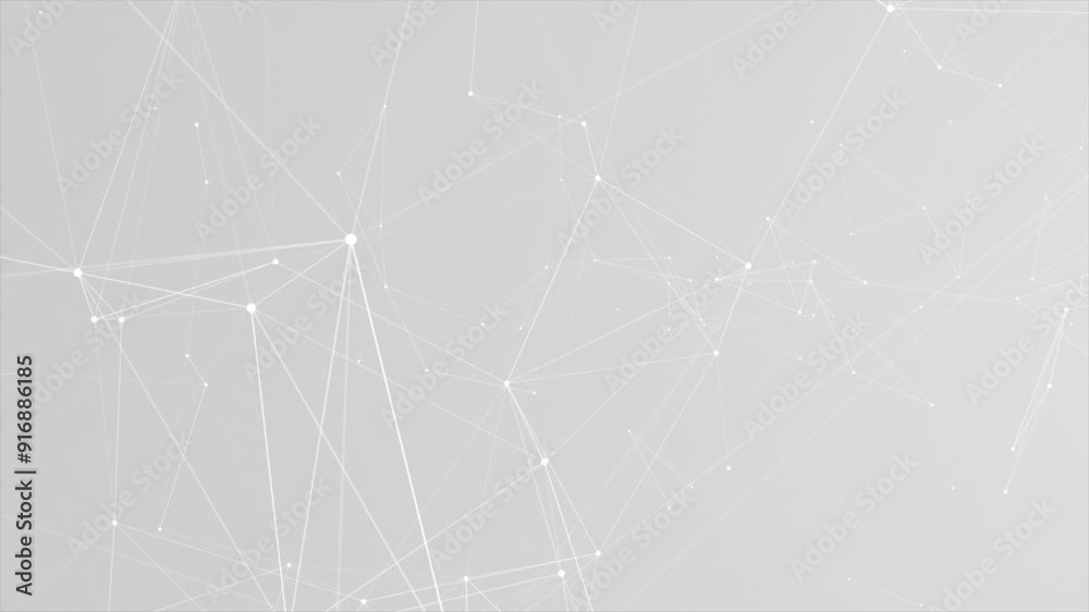 Minimalistic white plexus background, abstract network lines and dots, digital connections, futuristic light grid, digital white backgrounds