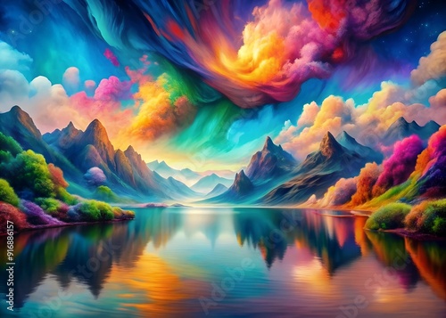 Best quality hyper realistic colorful background photo