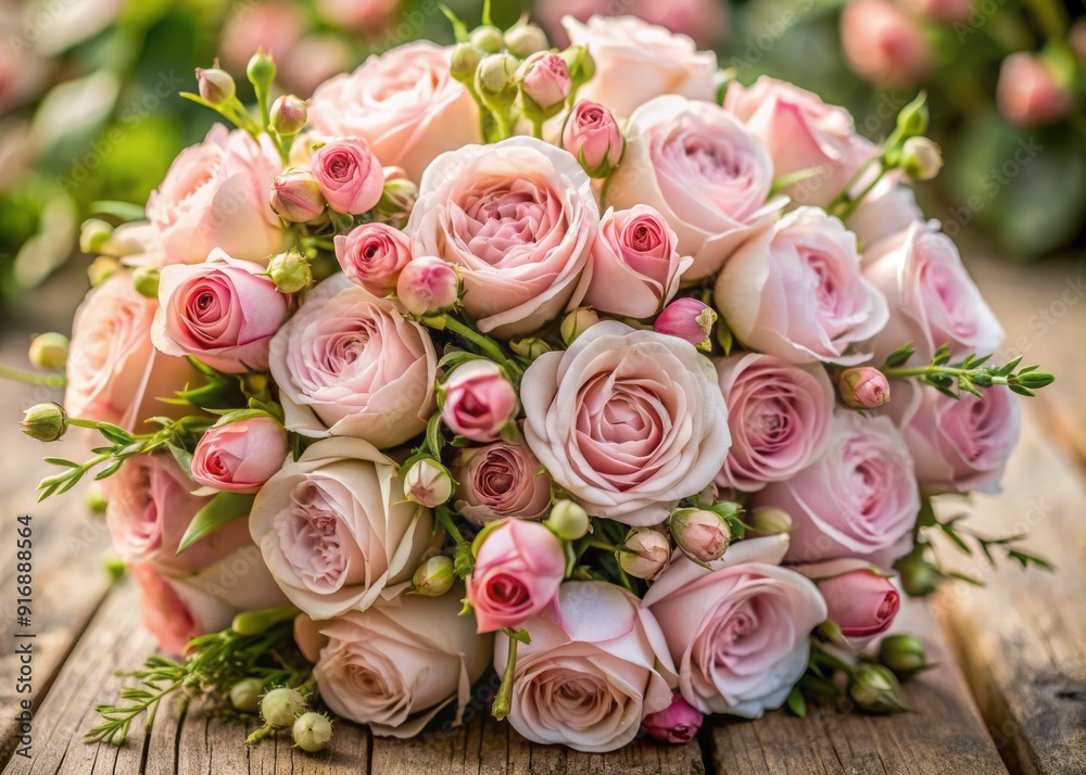 Tender delicate pink buds of spray roses unfold on slender stems, showcasing soft petals and subtle texture in a serene, natural, and romantic botanical setting. Tender delicate pink buds of spray roses unfold on slender stems, showcasing soft petals and subtle texture in a serene, natural, and romantic botanical setting.