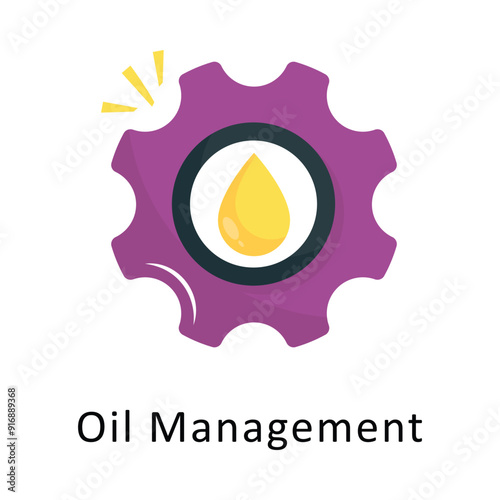 Oil Management Vector Flat Icon Design illustration Symbol on White background EPS 10 File