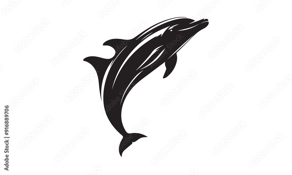 Dolphin vector, Dolphin silhouette icon Dolphin vector, Dolphin silhouette icon