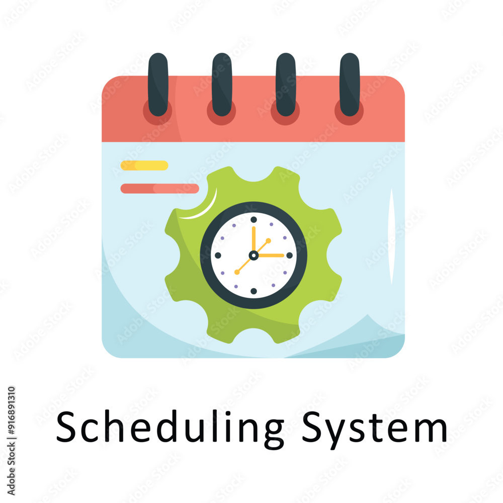 Scheduling System Vector Flat Icon Design illustration Symbol on White background EPS 10 File Scheduling System Vector Flat Icon Design illustration Symbol on White background EPS 10 File
