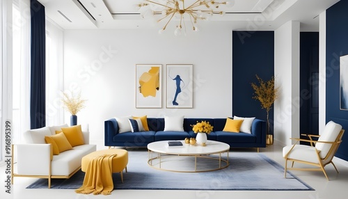 Photo interior modern design room 3d illustration