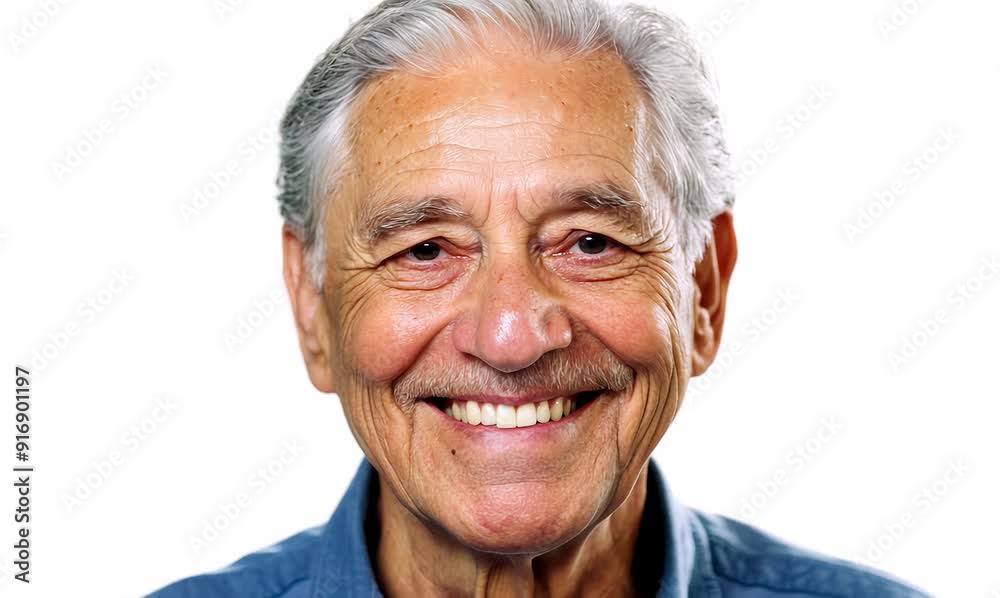 Portrait of a happy senior man smiling isolated on a white background Portrait of a happy senior man smiling isolated on a white background