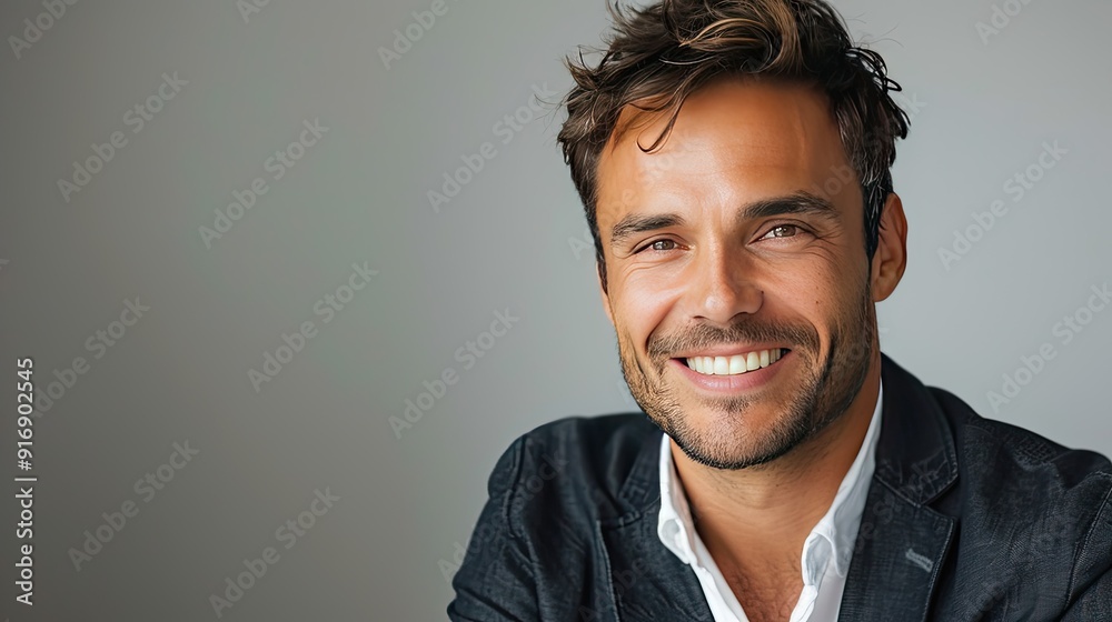 photo of portrait of handsome happy smiling man isolated on white background, elegant photo of portrait of handsome happy smiling man isolated on white background, elegant