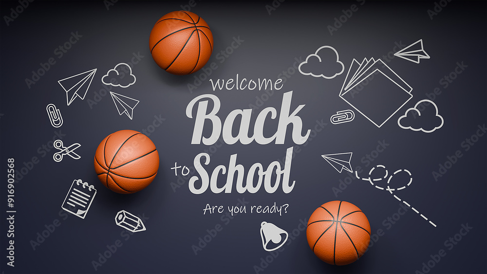 Web page design template for Art School, studio, course, class, education. Background texture. 3d render.