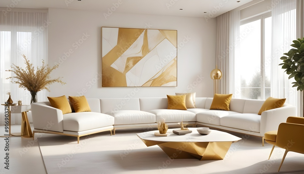 Fototapeta premium Photo interior modern design room 3d illustration