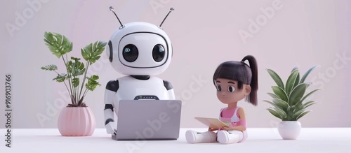 Robot Teacher and Student Learning Together