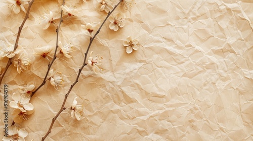 Craft Eco Rice Paper Sheet Background in Beige Color for Oriental Designs