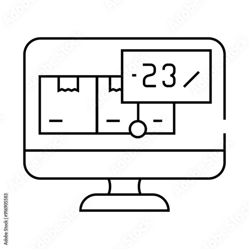 discount wholesale line icon vector. discount wholesale sign. isolated contour symbol black illustration