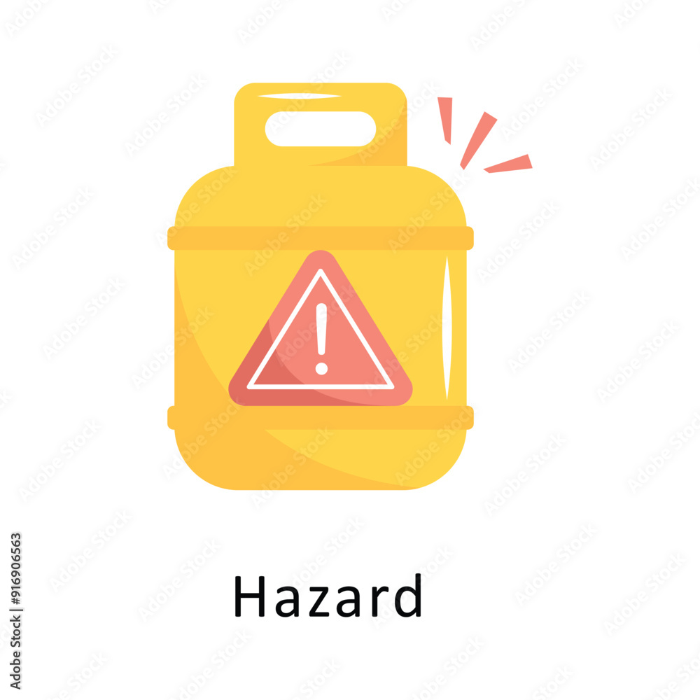 Hazard Vector Flat Icon Design illustration Symbol on White background EPS 10 File 