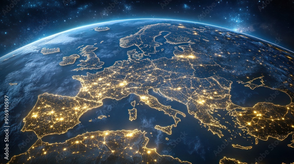 Europe at Night: A Satellite View Europe at Night: A Satellite View