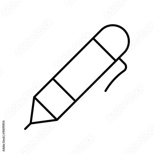 editorial line icon with white background vector stock illustration