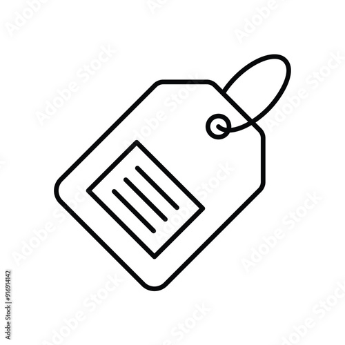 tag line icon with white background vector stock illustration
