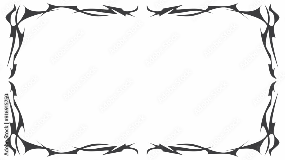 Gothic Frame black and white y2k vector illustration Gothic Frame black and white y2k vector illustration