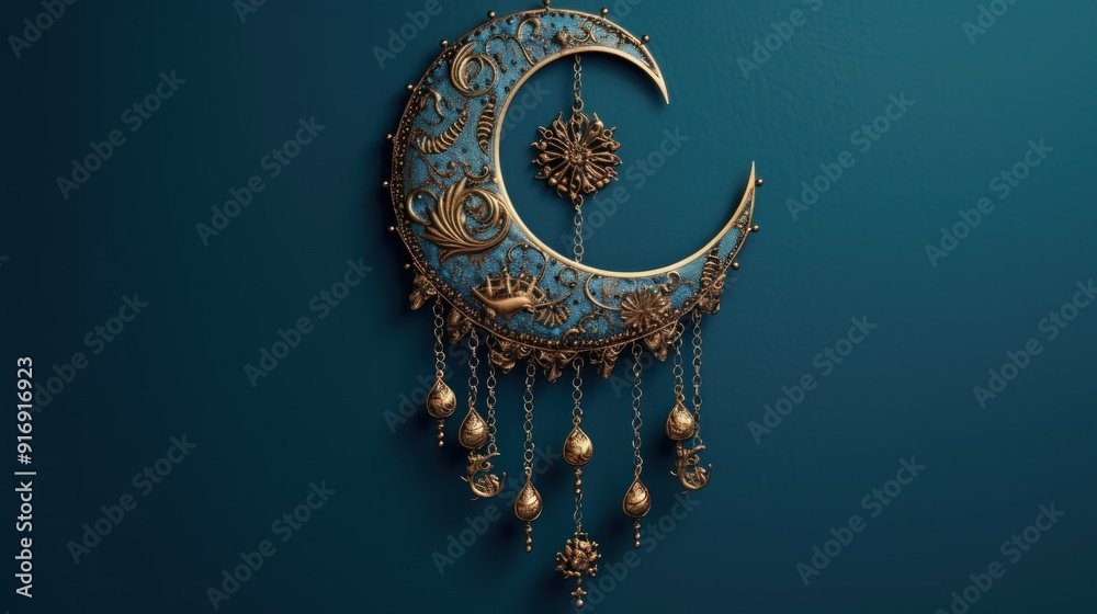 Obraz premium Ornate Crescent Moon Decoration