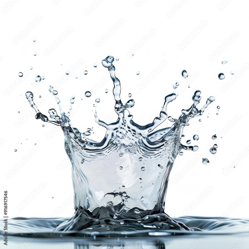 water splash isolated on a white background water splash isolated on a white background