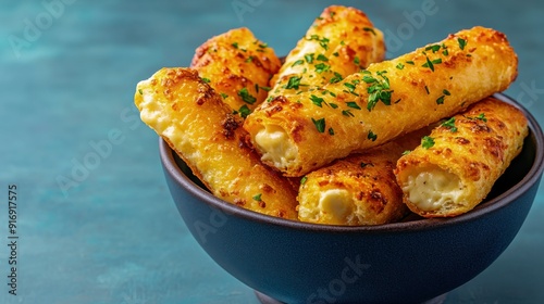 Crispy Golden Cheese Sticks Appetizer