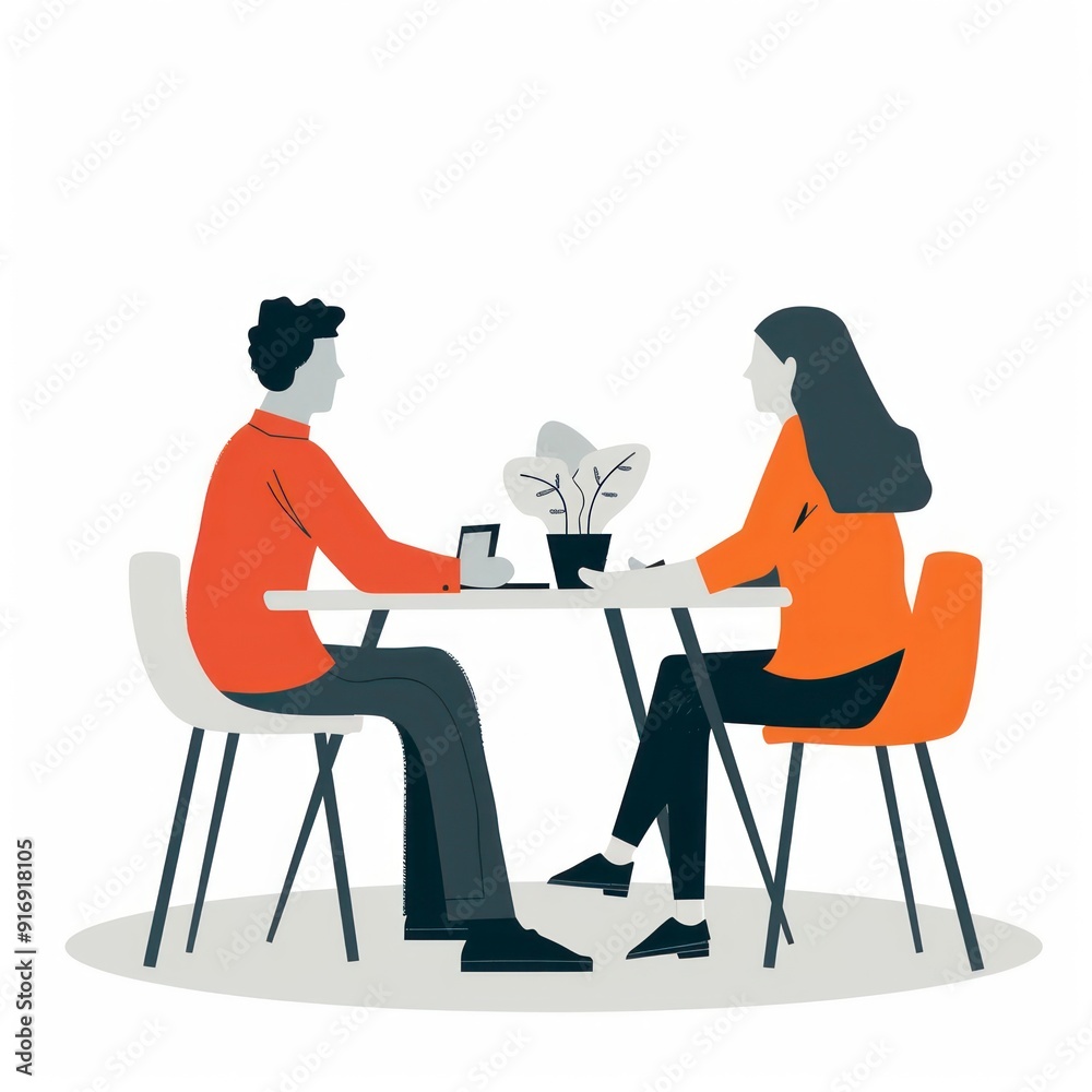 marketing consultation expertise simple and flat illustration on a white background marketing consultation expertise simple and flat illustration on a white background