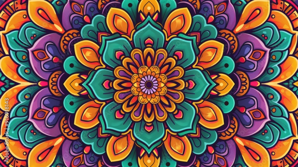 Abstract Floral Pattern: Vibrant and Artistic Abstract Floral Pattern: Vibrant and Artistic