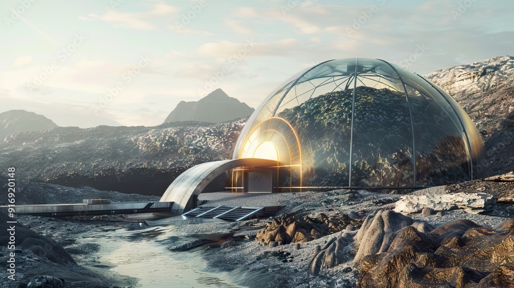 Artistic concept painting of a beautiful sci-fi spaceship in hangar. Tender and dreamy design, background illustration. 3d illustration. AI generated illustration Artistic concept painting of a beautiful sci-fi spaceship in hangar. Tender and dreamy design, background illustration. 3d illustration. AI generated illustration