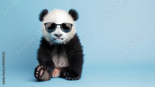 Cute Panda Wearing Sunglasses