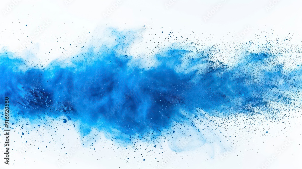 abstract blue dust explosion cloud on a white background abstract blue dust explosion cloud on a white background