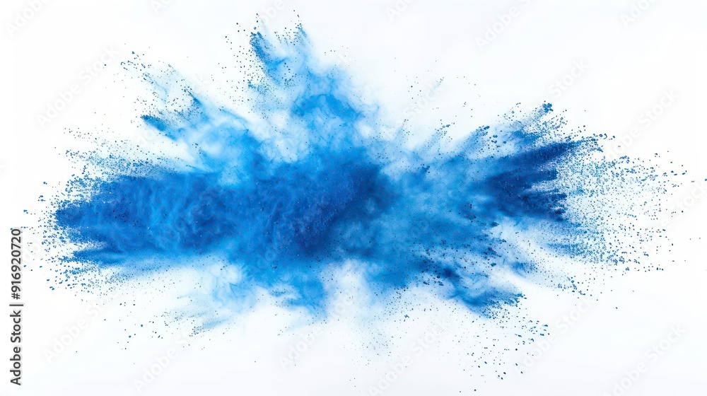 abstract blue dust explosion cloud on a white background abstract blue dust explosion cloud on a white background