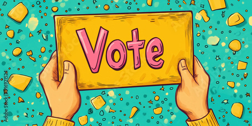Vote text banner