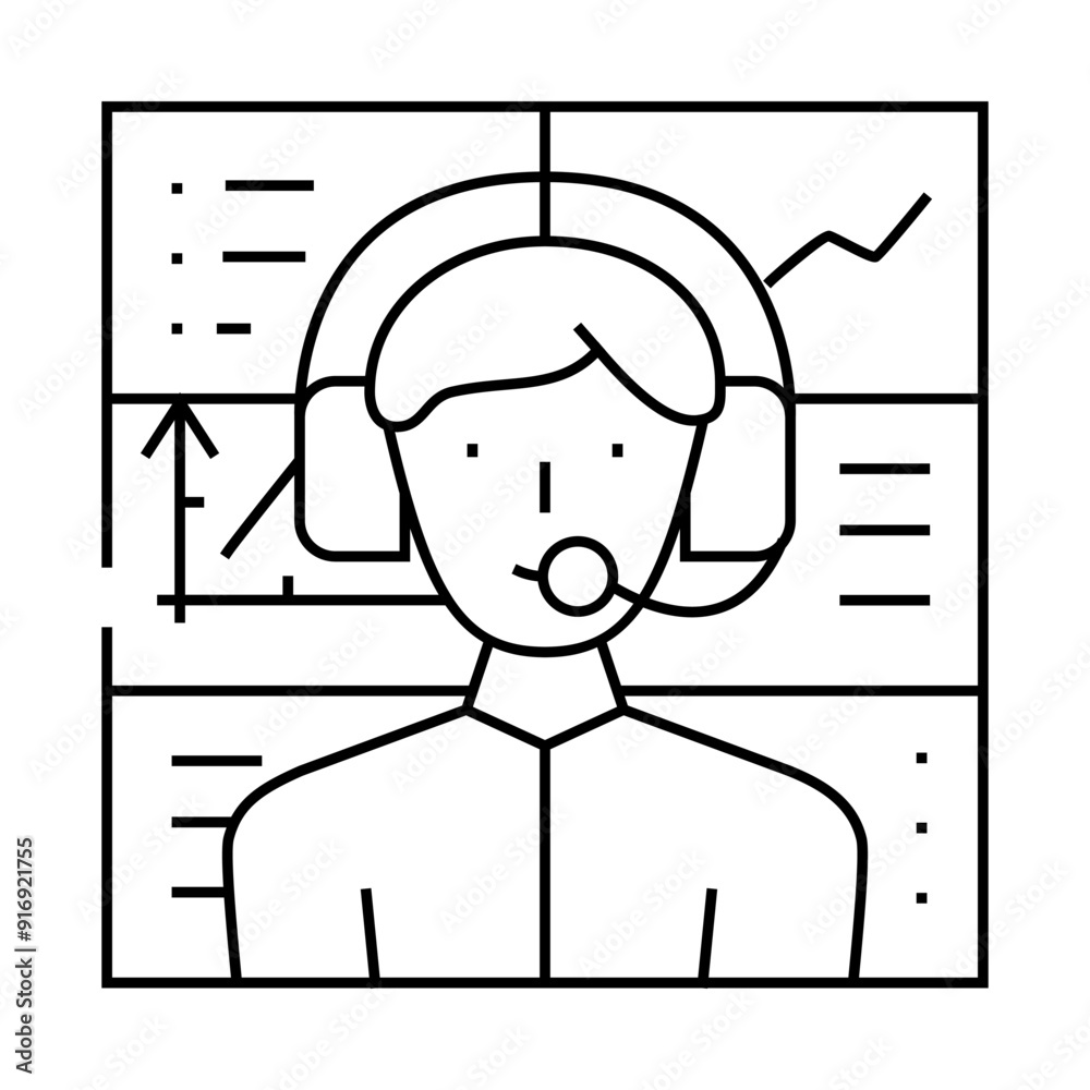 broker wholesale line icon vector. broker wholesale sign. isolated contour symbol black illustration