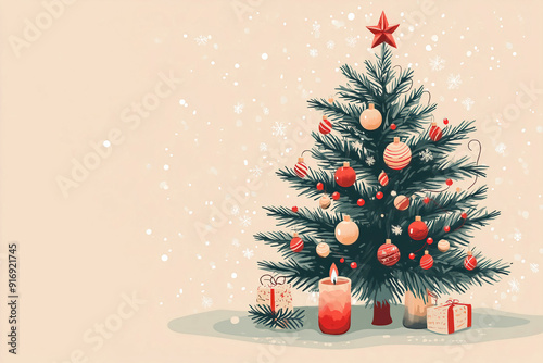 Christmas tree simple backg...