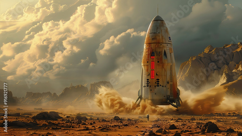 Alien spaceship on another ...