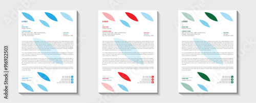 corporate modern letterhead design template