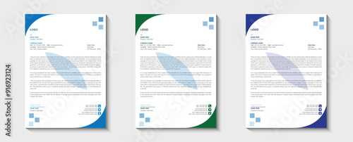 corporate modern letterhead design template