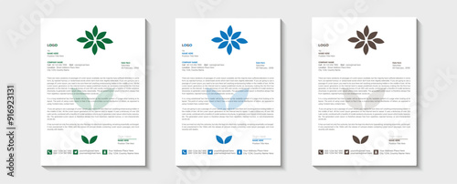 corporate modern letterhead design template