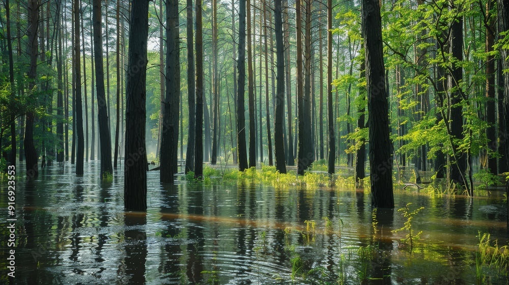 Describe the role of trees in mitigating flood risks. How do forested areas and tree plantings reduce flood impact and manage water flow Describe the role of trees in mitigating flood risks. How do forested areas and tree plantings reduce flood impact and manage water flow