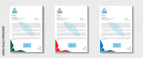 corporate modern letterhead design template