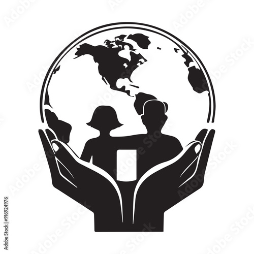 Humanitarian Icons for World Humanitarian Day With White Background