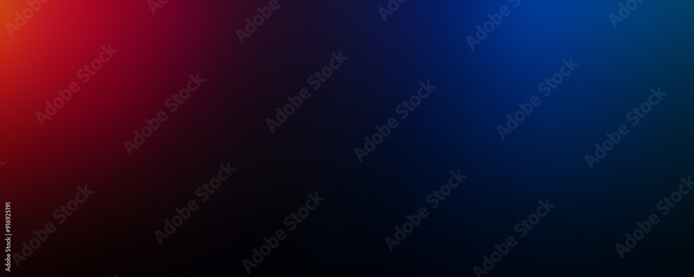 Fototapeta premium Dark blue, red and black gradient background with blur effect.