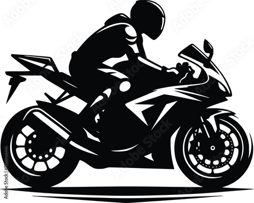 motorcycle sport bike silhouette