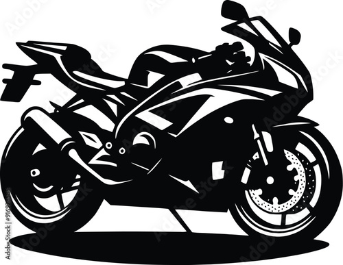 motorcycle sport bike silhouette