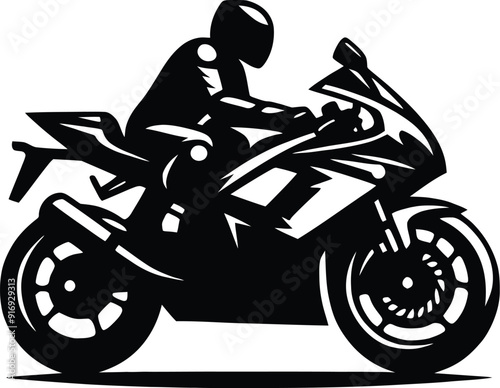 motorcycle sport bike silhouette