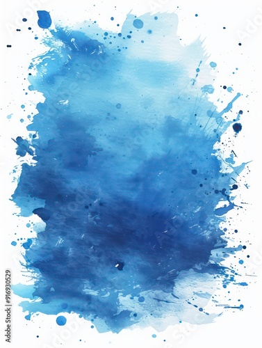 blue watercolor taint implying cloud aspects on a white background