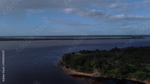 Imágenes aéreas del Río Caroní y el Río Orinoco en Venezuela photo